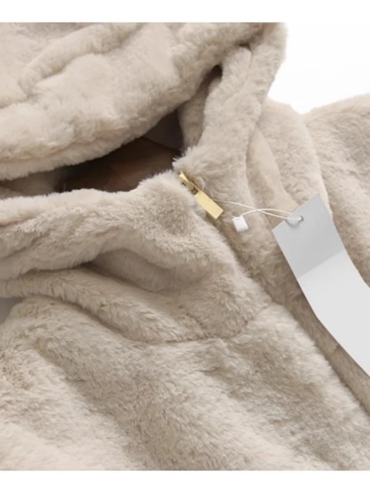 Autumn Winter New Loose Women's Zipper Hooded Furry Vest Anti-Aging Svel Top Pure Color Versatile Sle Faionable